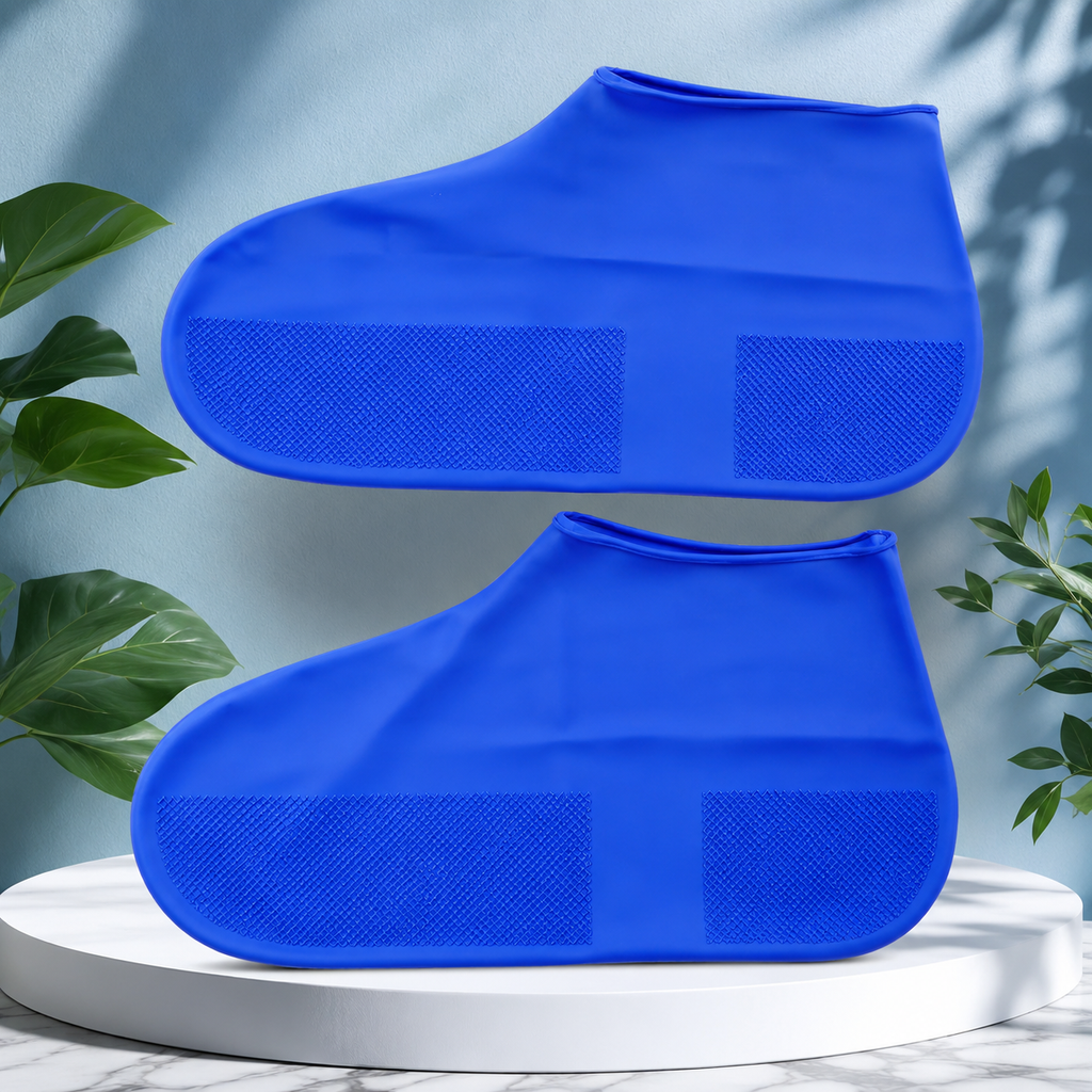 Reusable Waterproof Silicone Rain Shoe Covers – Non-Slip Large (1 Pair)